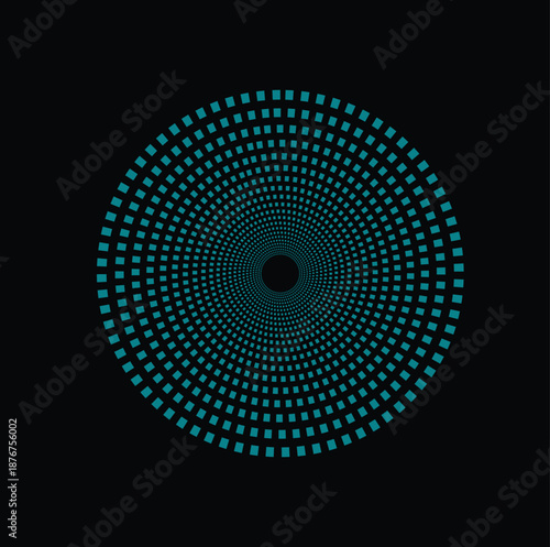 Light blue colour round brick vector design