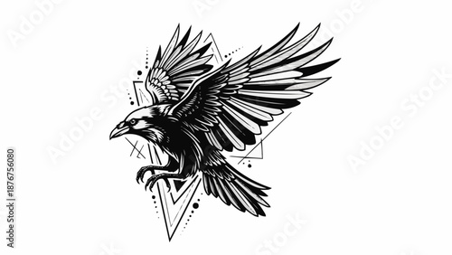 eagle tattoo vector