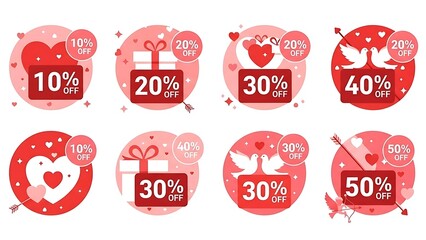 Valentine's day sale , Special offer banners |  Happy Valentine's Day | Valentine's Day Sale Banner | 14 February