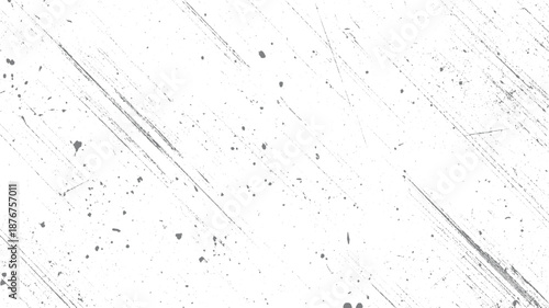 Subtle distressed grunge texture background with diagonal scratches and speckles creating a vintage worn effect on a white canvas