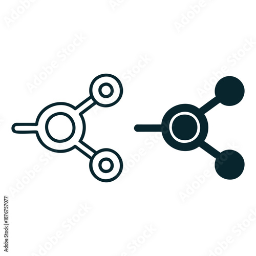 molecule icons on white background