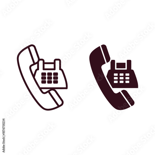Two telephone handset icons