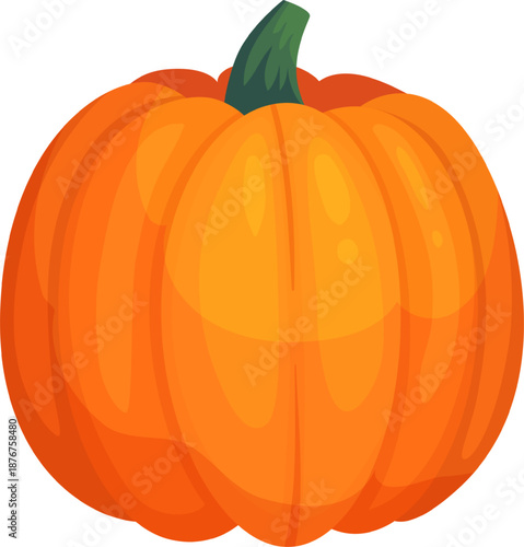 Orange pumpkin icon representing autumn harvest and Halloween
