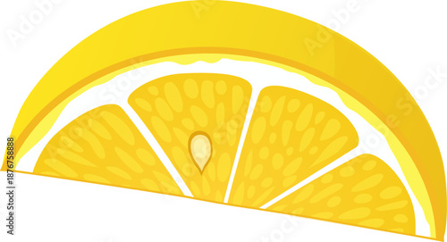 Lemon slice showing fresh citrus and health concept