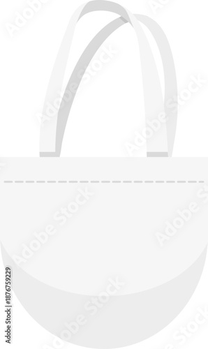 White tote bag for shopping and packaging purposes