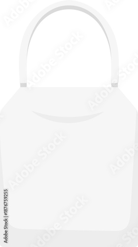 Blank white shopping bag preparing for branding