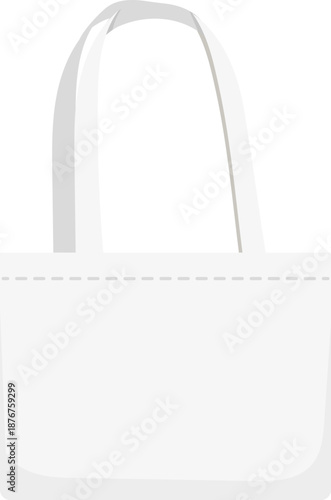 White canvas tote bag template for branding