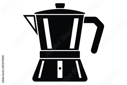 Simple Graphic Coffee Brewer Symbol for Household Items, Cafe Menus, Kitchen Decor, and Hospitality Industry