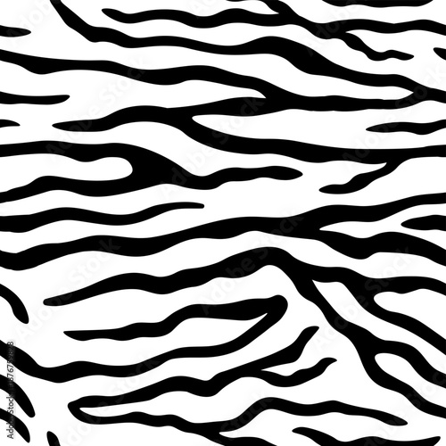 Repeating zebra stripes creating animal skin pattern