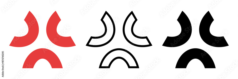 Φωτογραφία 怒りを表す漫画風漫符アイコンセット /Comic Anger Symbol Icon Set