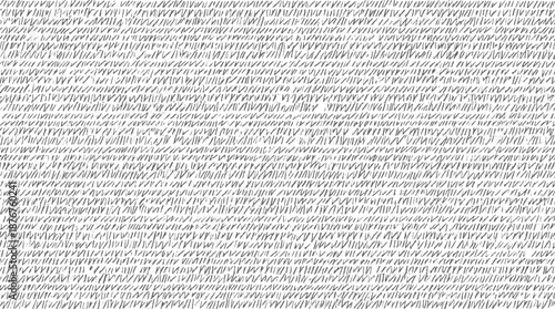 Dense abstract texture composed of numerous fine, short, and slightly wavy lines creating a uniform, scratchy surface effect in a monochromatic grayscale palette