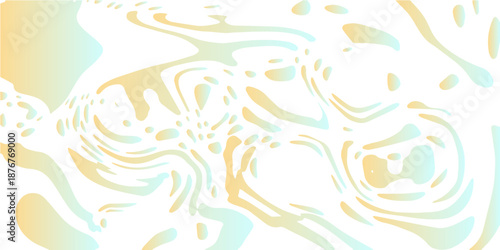 Orange Liquefy wallpaper art design and digital marbled texture. White Repeat Liquid.  Horizontal banner with waves background. Fluid, organic smooth, paint-like lines with mimic ink and acrylic flow.