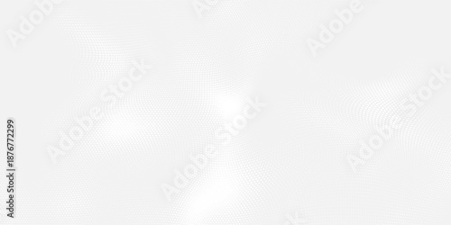 Dot white gray wave light technology texture background. Abstract big data digital concept.