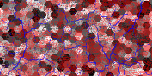 Grunge background of red, black, white color