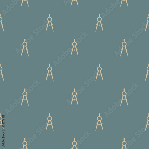 School Divider seamless pattern isolated on color background