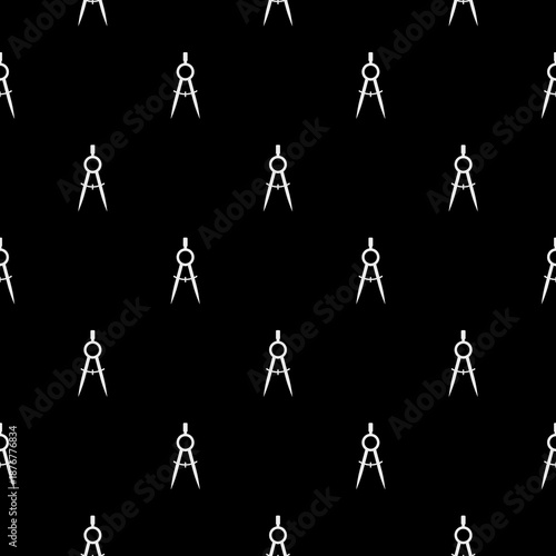 School Divider seamless pattern isolated on black background