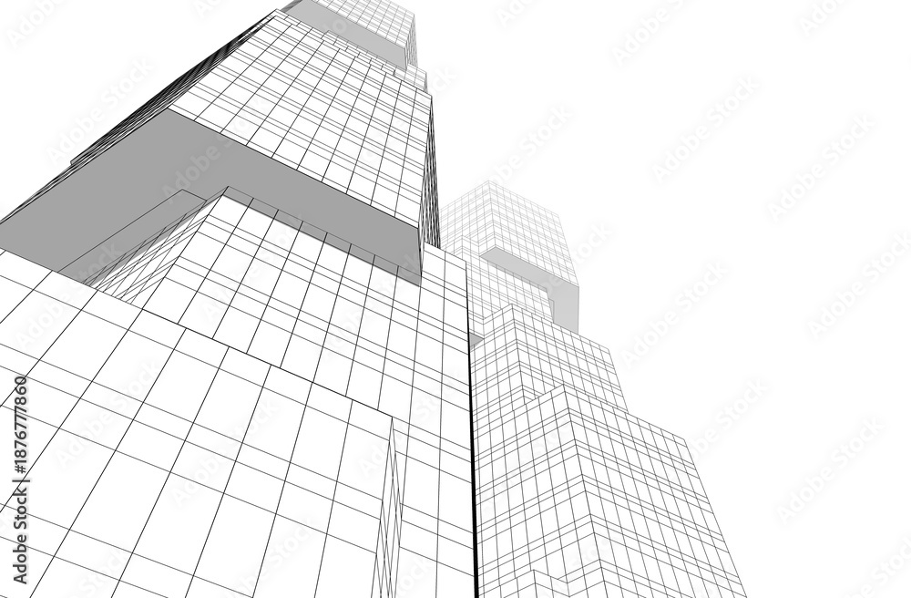 Fototapeta premium sketch of building
