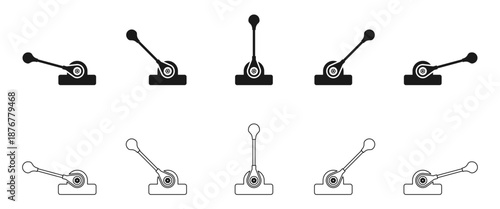 push pull lever control switc...