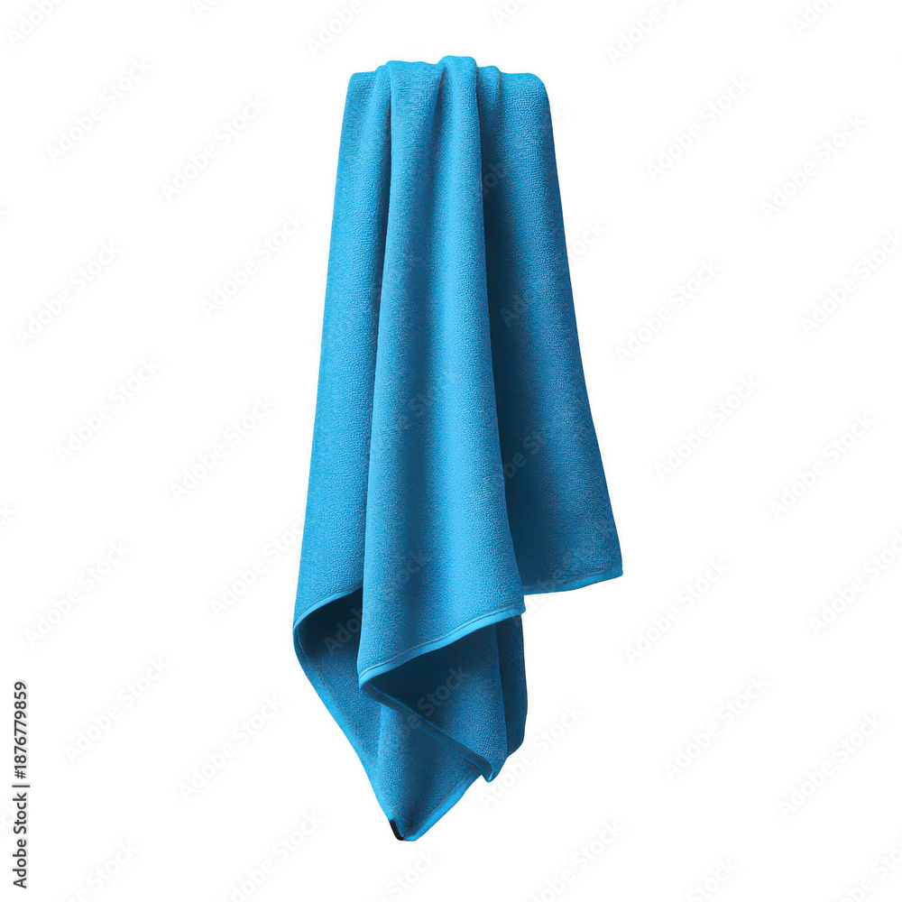 Fototapeta premium Blue fabric cloth material texture soft isolated on transparent background