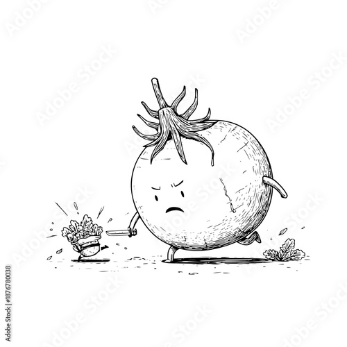 Sad Beetroot Kicking Crown Away in Anger