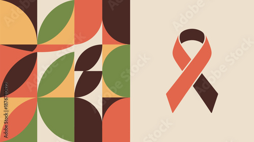 Colorful awareness ribbon Vector