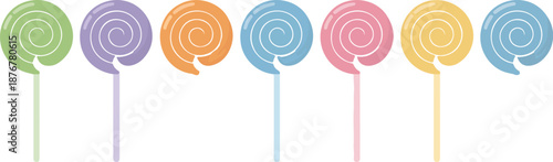 Colorful Easter eggs in a candy style vector illustration