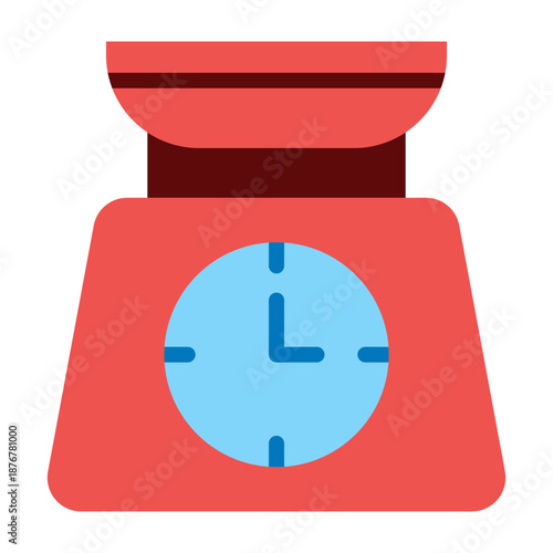 Kitchen Scale Vector Flat Icon Design