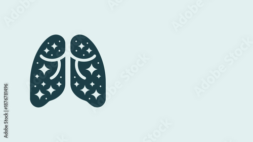 Illuminated lungs Vector