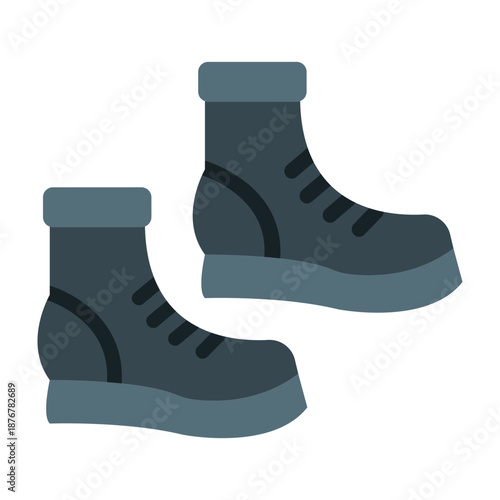 Boots Vector Flat Icon Design
