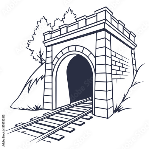 Train tunnel entrance