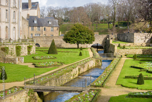 Parcs et jardins du chateaux à Vannes, Morbihan, Bretagne