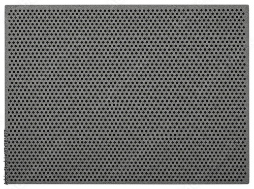 Wallpaper Mural Rectangular sheet of grey metal mesh with small round grid holes on a transparent background Torontodigital.ca