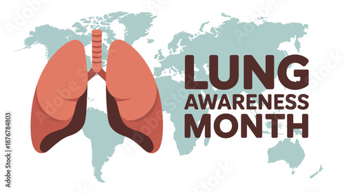 Celebrating lung awareness month Vector