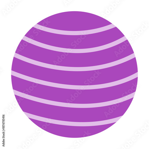 Exercise Ball Vector Flat Icon Design
