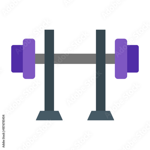 Bench Press Vector Flat Icon Design