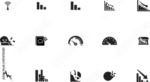 Rising business growth arrow breaking barrier vector illustration flat design scalable art