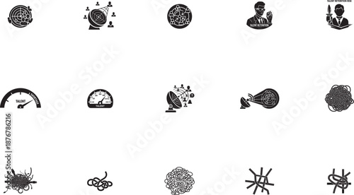 AI technology brain neural network connection data analysis vector illustration flat design