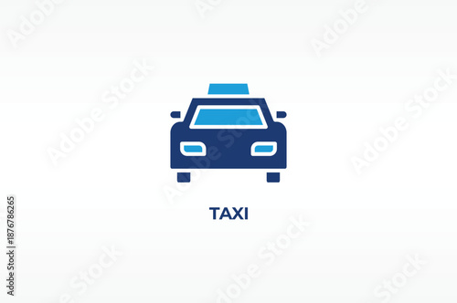 TAXI vector, icon or logo sign isolated symbol illustration