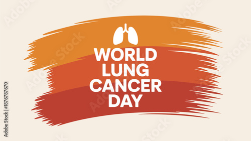 Celebrating world lung cancer day Vector
