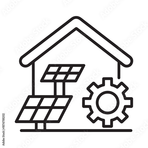 Solar powered house with integrated technology and sustainable energy solutions