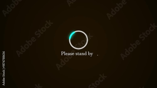 Please stand by loading screen animation for broadcast and livestream