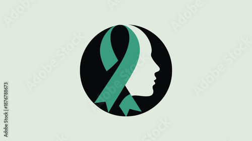 Awareness ribbon silhouette Vector