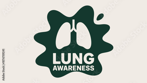 Lung awareness symbol Vector