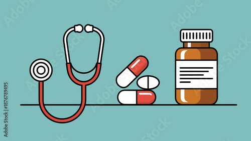 Medical supplies and medication Vector