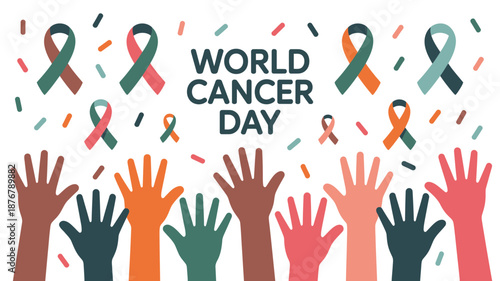 Celebrating world cancer day Vector