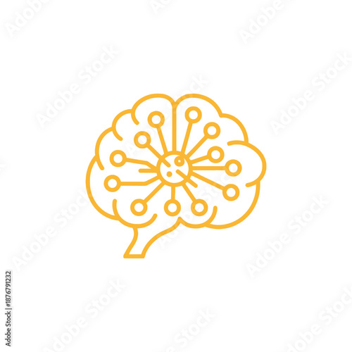 An illustration depicts a brain with circuit lines and nodes on a white background.