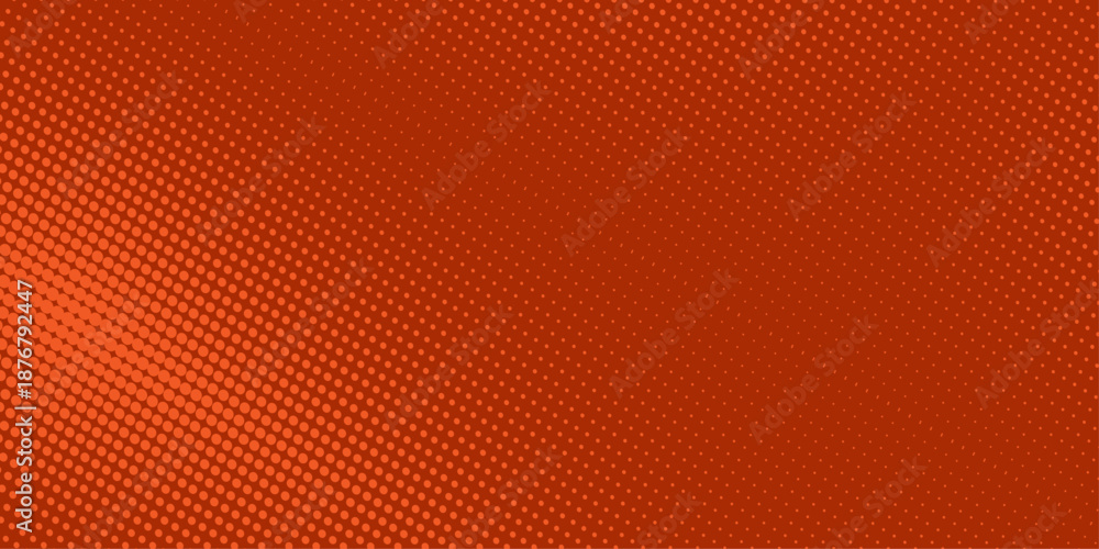 Obraz premium Grunge halftone background. Halftone dots vector texture. Dots halftone orange color pattern gradient texture with technology digital background. vector illustration .