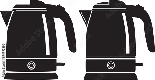 Silhouette of kettle for cooking water and tea