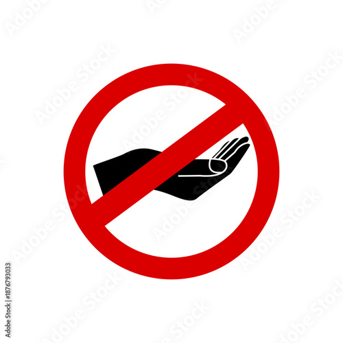 begging is prohibited icon