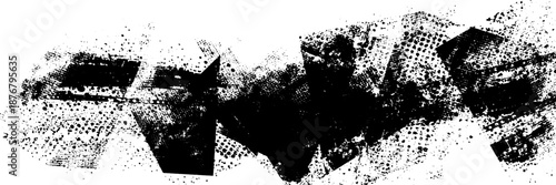Trendy Defect Glitch Vector Shapes with Distressed Grunge Effect and Halftone Pattern.
Screen print style noise texture overlay for contemporary graphic design projects.
